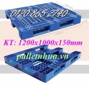 Bán pallet nhựa mới, pallet nhựa 1200x1000x150mm, pallet nhựa có lõi sắt giá rẻ